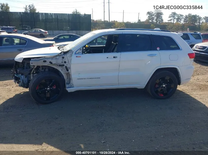 2016 Jeep Grand Cherokee Overland VIN: 1C4RJECG0GC335844 Lot: 40701101