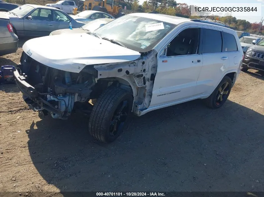 2016 Jeep Grand Cherokee Overland VIN: 1C4RJECG0GC335844 Lot: 40701101