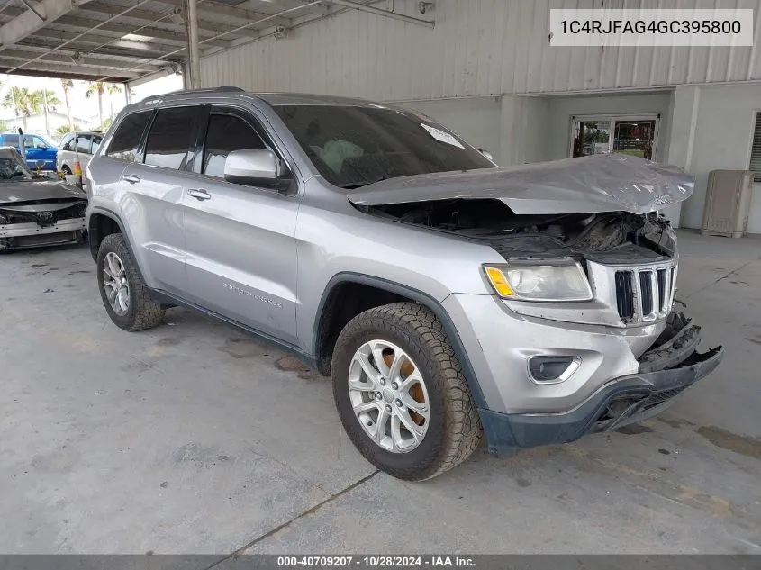 2016 Jeep Grand Cherokee Laredo VIN: 1C4RJFAG4GC395800 Lot: 40709207