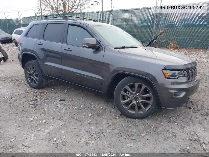 2016 Jeep Grand Cherokee Limited 75Th Anniversary VIN: 1C4RJFBGXGC405292 Lot: 40749383