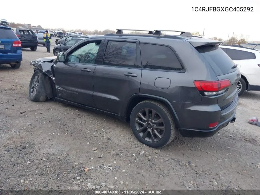 2016 Jeep Grand Cherokee Limited 75Th Anniversary VIN: 1C4RJFBGXGC405292 Lot: 40749383