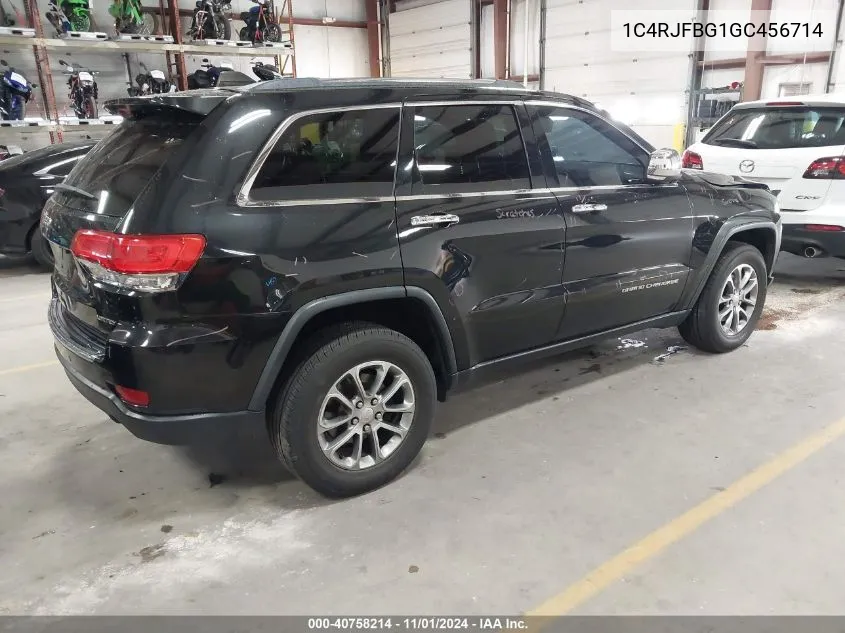 2016 Jeep Grand Cherokee Limited VIN: 1C4RJFBG1GC456714 Lot: 40758214