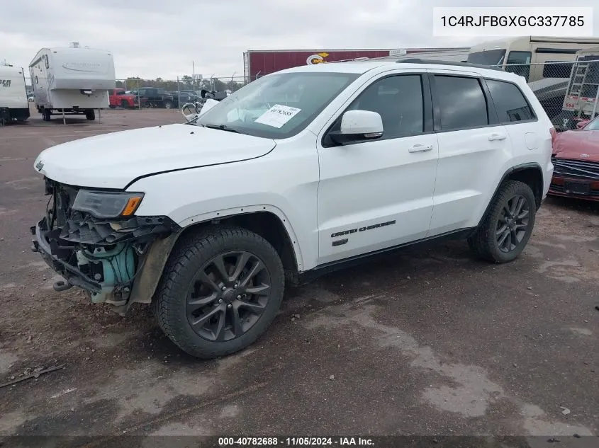 2016 Jeep Grand Cherokee Limited 75Th Anniversary VIN: 1C4RJFBGXGC337785 Lot: 40782688