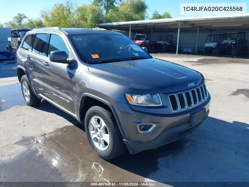 2016 Jeep Grand Cherokee Laredo VIN: 1C4RJFAG2GC425568 Lot: 40784742