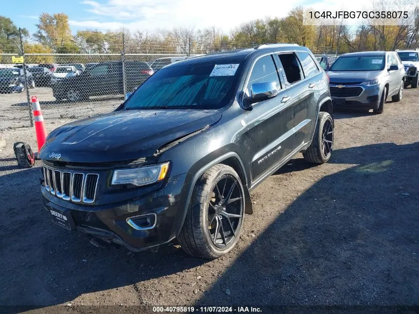 2016 Jeep Grand Cherokee Limited VIN: 1C4RJFBG7GC358075 Lot: 40795819