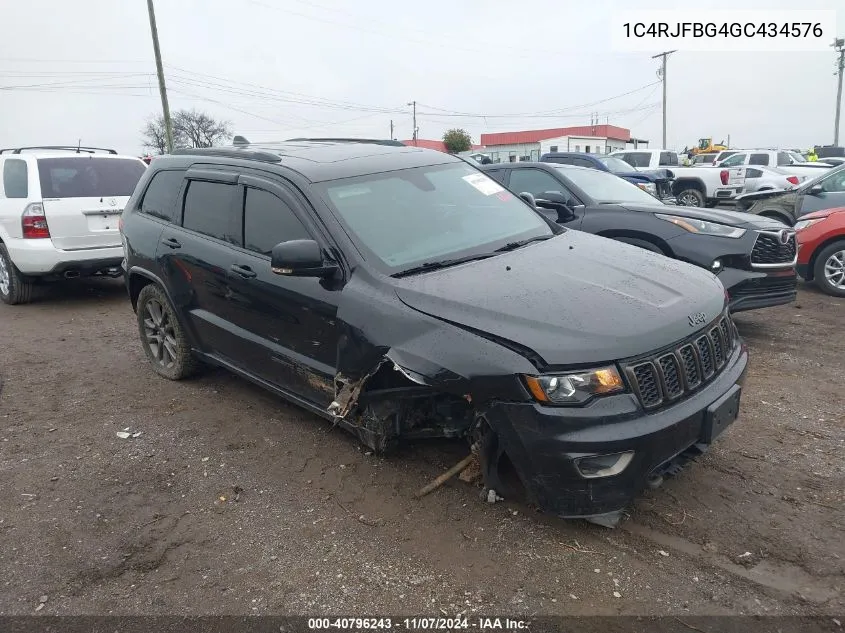 2016 Jeep Grand Cherokee Limited 75Th Anniversary VIN: 1C4RJFBG4GC434576 Lot: 40796243