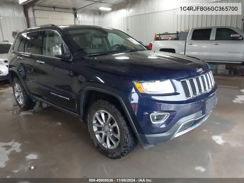 2016 Jeep Grand Cherokee Limited VIN: 1C4RJFBG6GC365700 Lot: 40805036