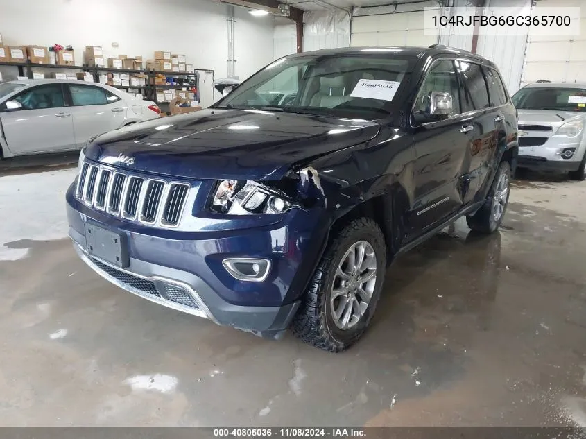 2016 Jeep Grand Cherokee Limited VIN: 1C4RJFBG6GC365700 Lot: 40805036