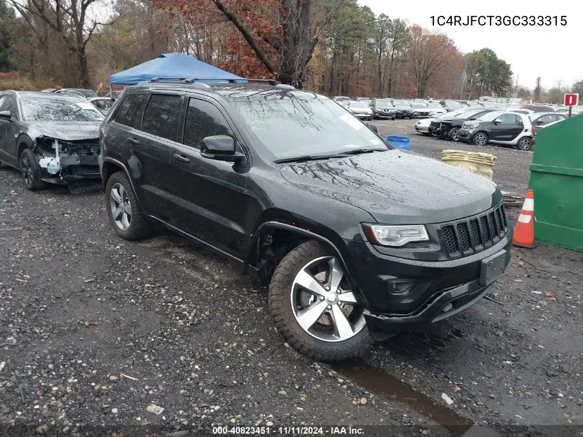 2016 Jeep Grand Cherokee Overland VIN: 1C4RJFCT3GC333315 Lot: 40823451