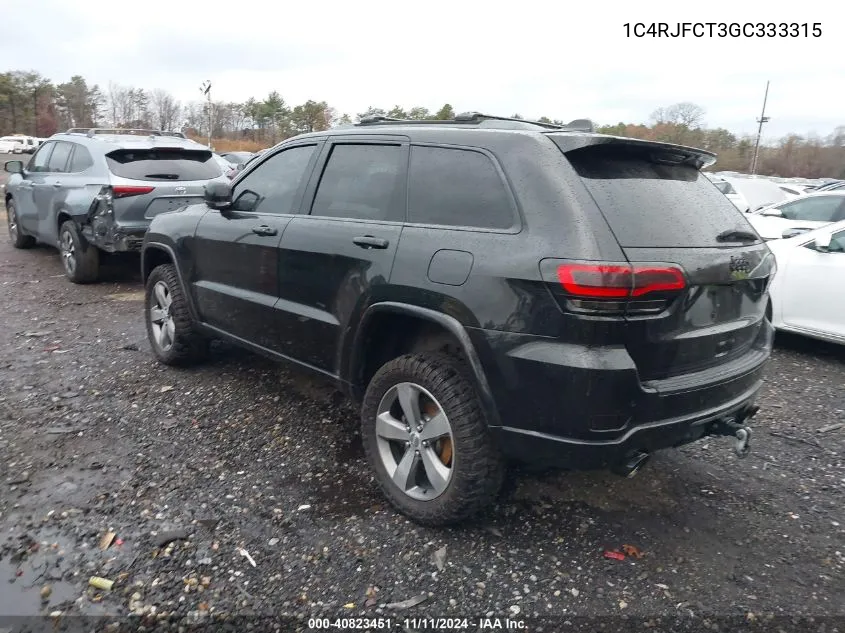 2016 Jeep Grand Cherokee Overland VIN: 1C4RJFCT3GC333315 Lot: 40823451