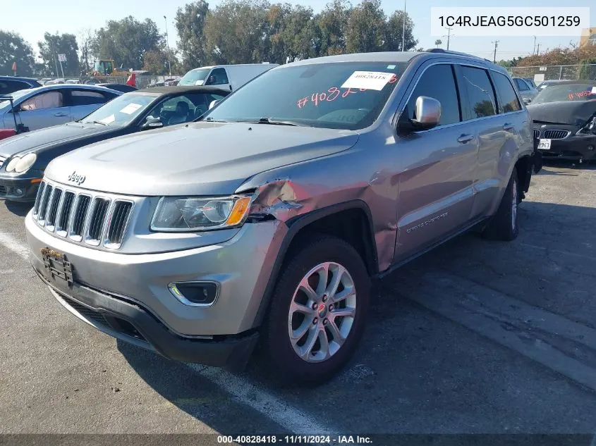 2016 Jeep Grand Cherokee Laredo VIN: 1C4RJEAG5GC501259 Lot: 40828418