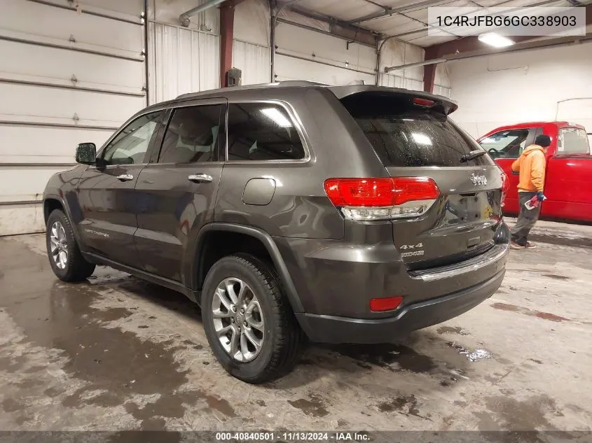 2016 Jeep Grand Cherokee Limited VIN: 1C4RJFBG6GC338903 Lot: 40840501