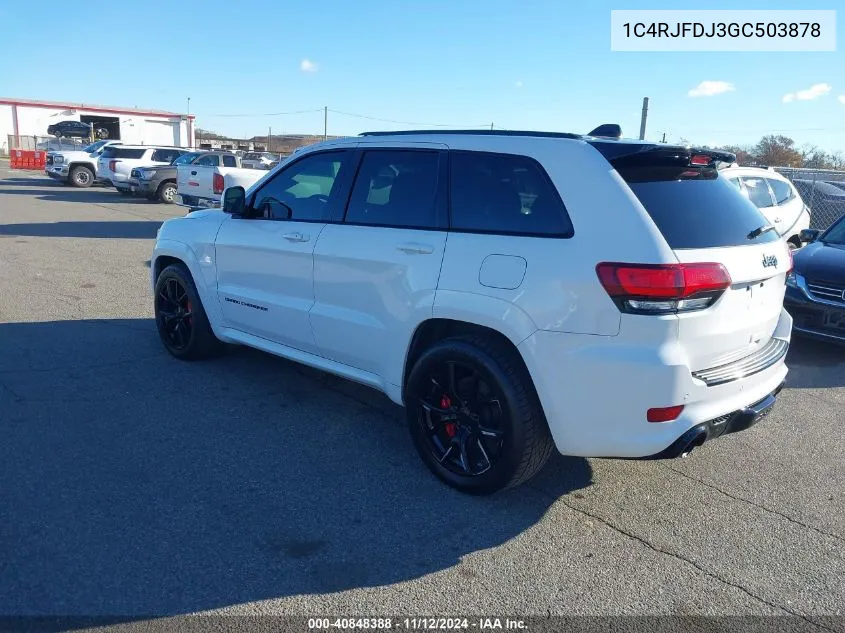 2016 Jeep Grand Cherokee Srt Night VIN: 1C4RJFDJ3GC503878 Lot: 40848388