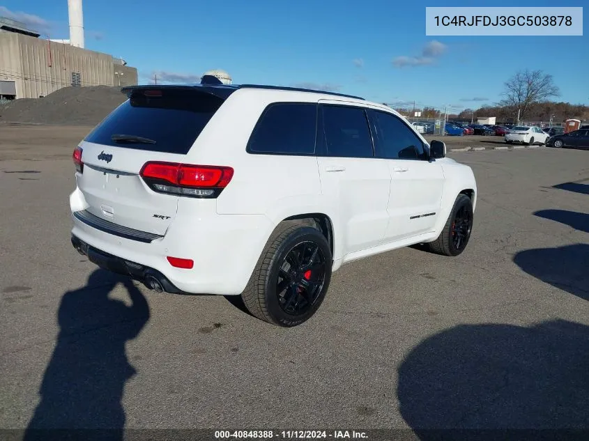 2016 Jeep Grand Cherokee Srt Night VIN: 1C4RJFDJ3GC503878 Lot: 40848388