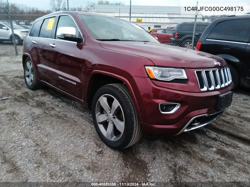 1C4RJFCG0GC498175 2016 Jeep Grand Cherokee Overland