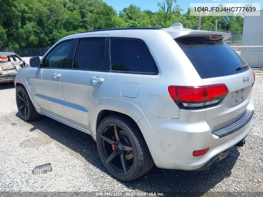 2017 Jeep Grand Cherokee Srt 4X4 VIN: 1C4RJFDJ4HC777639 Lot: 39573223