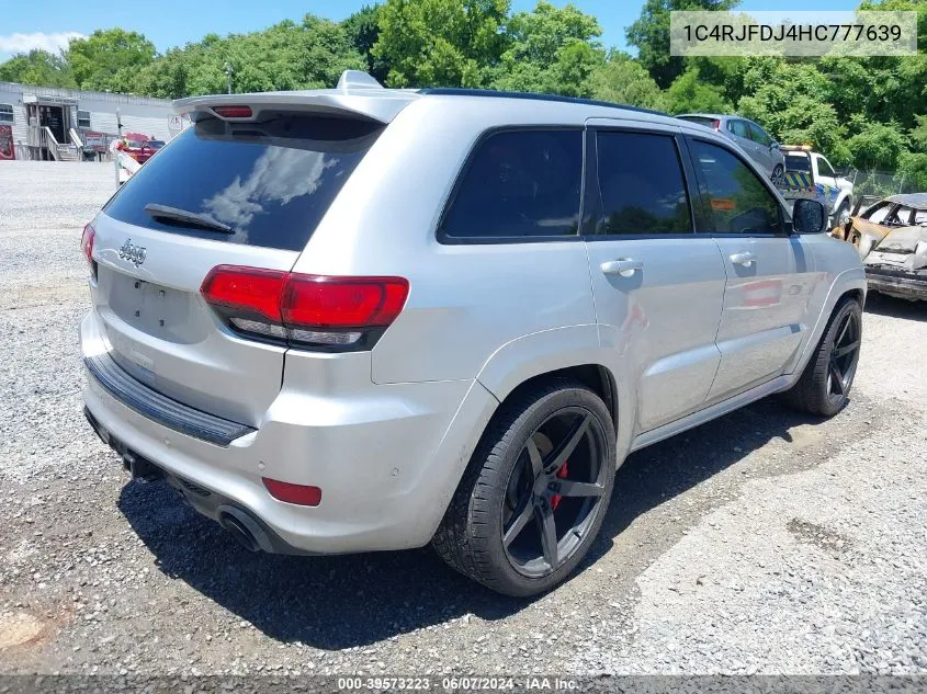 2017 Jeep Grand Cherokee Srt 4X4 VIN: 1C4RJFDJ4HC777639 Lot: 39573223