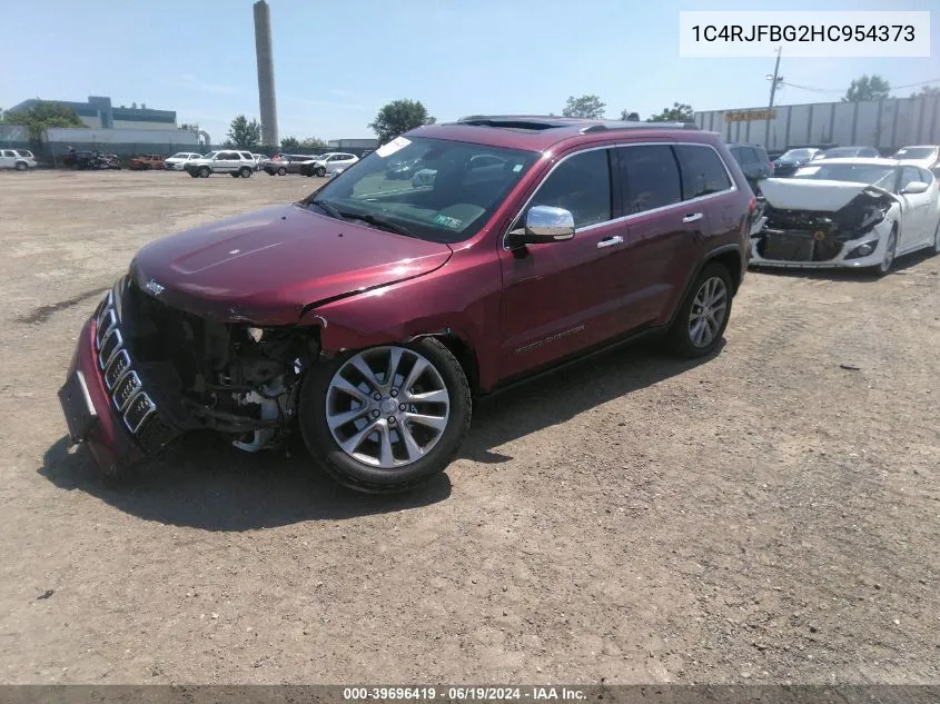 2017 Jeep Grand Cherokee Limited VIN: 1C4RJFBG2HC954373 Lot: 39696419