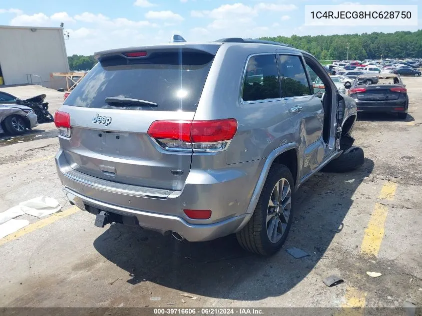 1C4RJECG8HC628750 2017 Jeep Grand Cherokee Overland 4X2