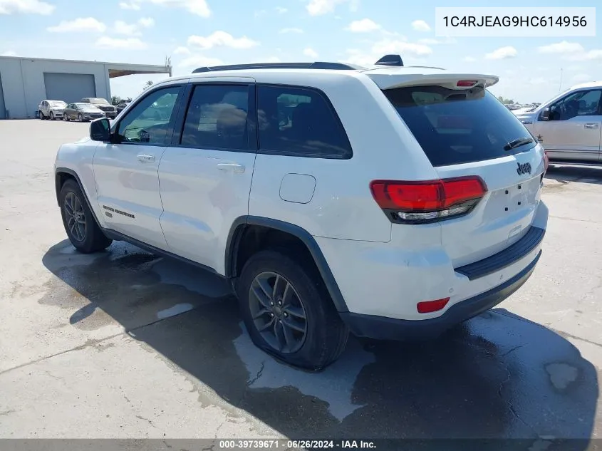 2017 Jeep Grand Cherokee 75Th Anniversary Edition 4X2 VIN: 1C4RJEAG9HC614956 Lot: 39739671