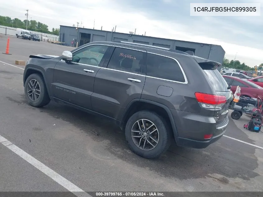 1C4RJFBG5HC899305 2017 Jeep Grand Cherokee Limited 4X4