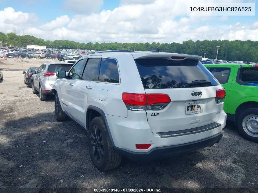 1C4RJEBG3HC826525 2017 Jeep Grand Cherokee Limited 4X2