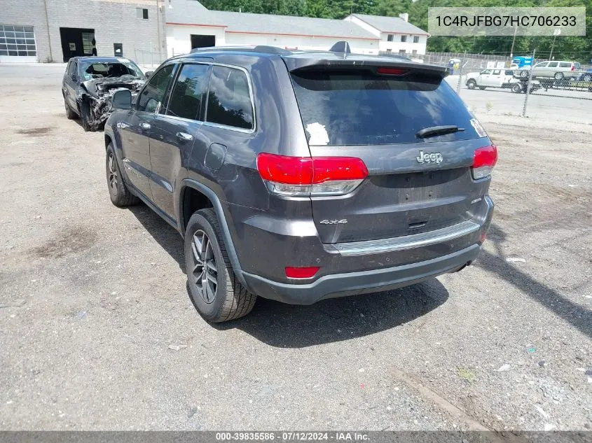 1C4RJFBG7HC706233 2017 Jeep Grand Cherokee Limited 4X4