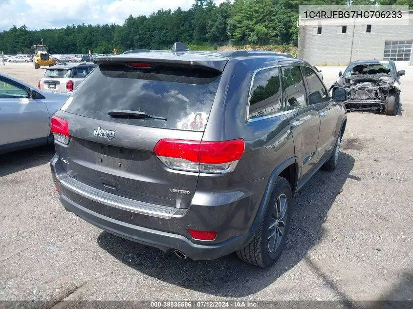 1C4RJFBG7HC706233 2017 Jeep Grand Cherokee Limited 4X4