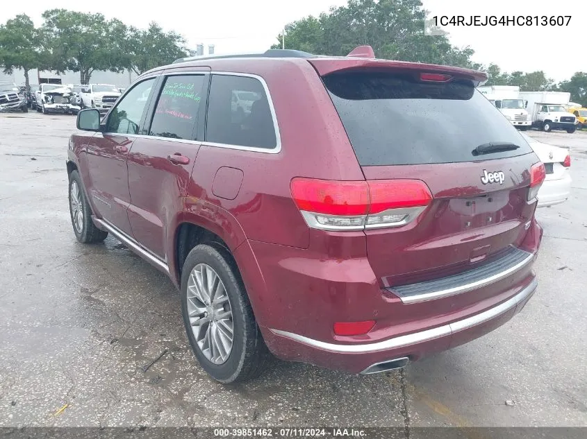 1C4RJEJG4HC813607 2017 Jeep Grand Cherokee Summit 4X2