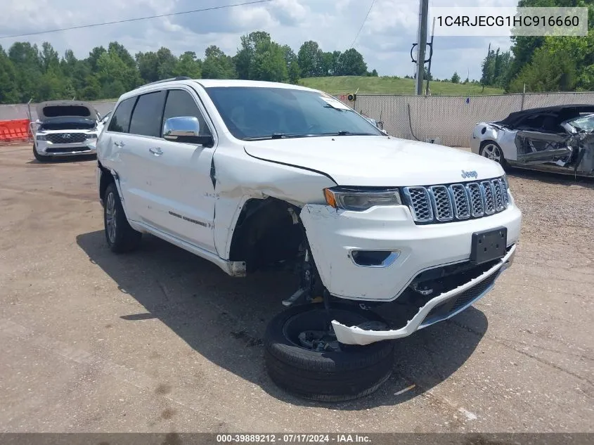 2017 Jeep Grand Cherokee Overland 4X2 VIN: 1C4RJECG1HC916660 Lot: 39889212