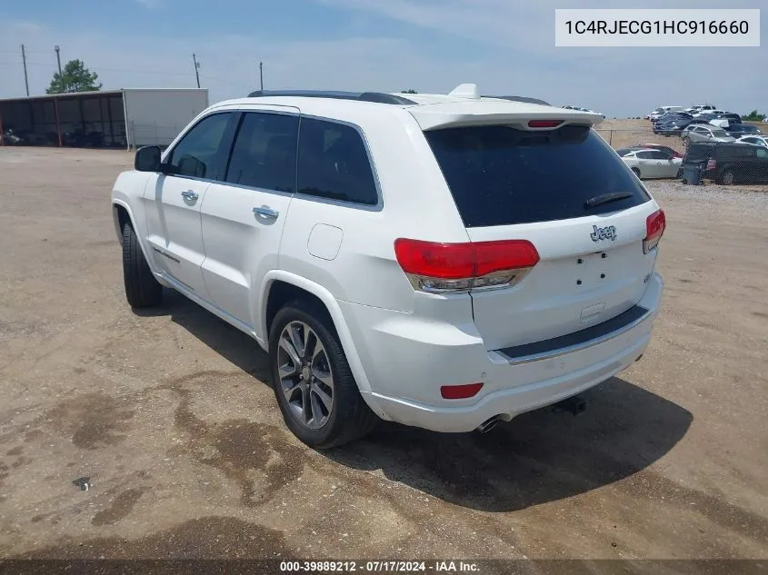 1C4RJECG1HC916660 2017 Jeep Grand Cherokee Overland 4X2