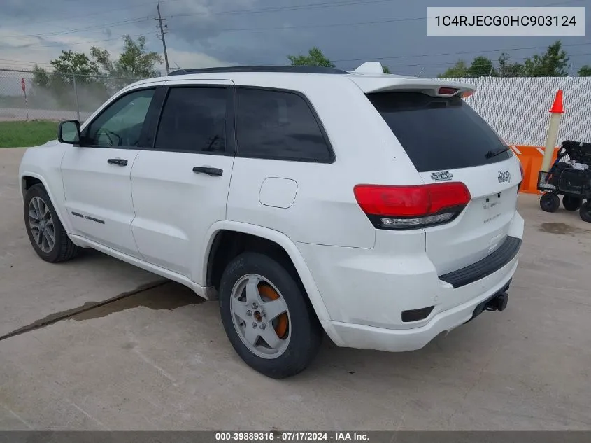 1C4RJECG0HC903124 2017 Jeep Grand Cherokee Overland 4X2