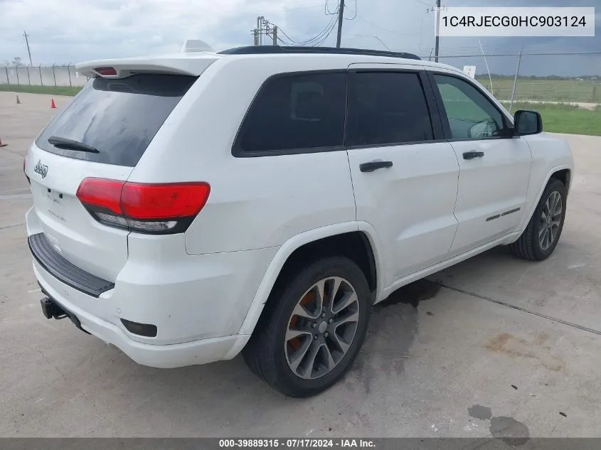 1C4RJECG0HC903124 2017 Jeep Grand Cherokee Overland 4X2