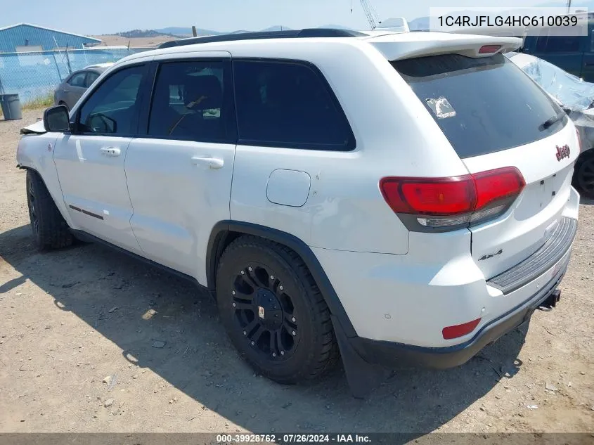 1C4RJFLG4HC610039 2017 Jeep Grand Cherokee Trailhawk