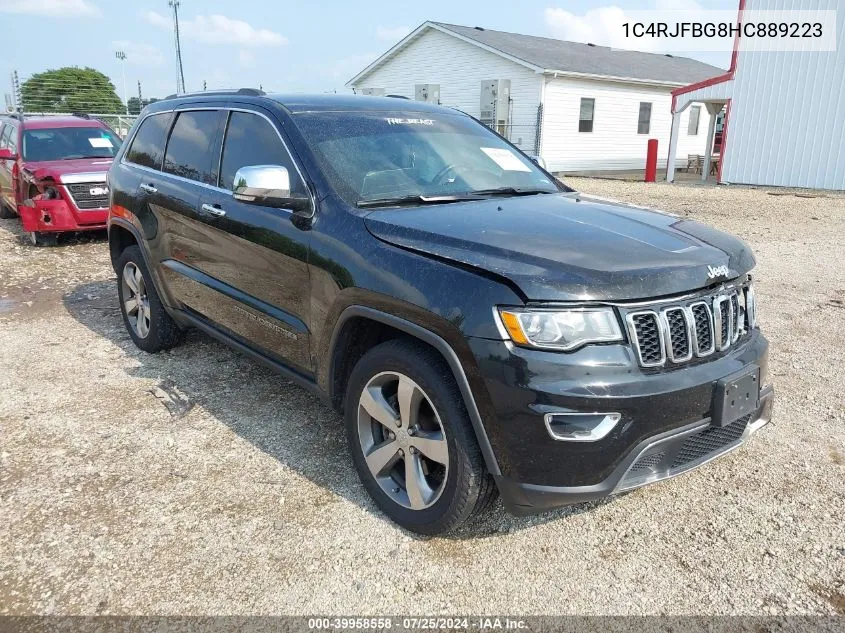 2017 Jeep Grand Cherokee Limited VIN: 1C4RJFBG8HC889223 Lot: 39958558