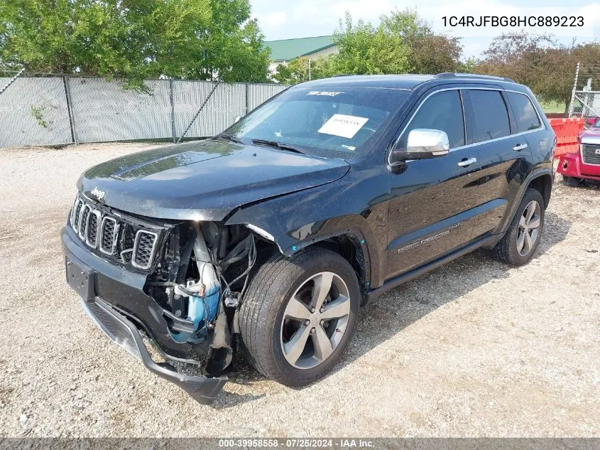 2017 Jeep Grand Cherokee Limited VIN: 1C4RJFBG8HC889223 Lot: 39958558