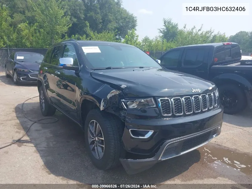 1C4RJFBG3HC632406 2017 Jeep Grand Cherokee Limited 4X4