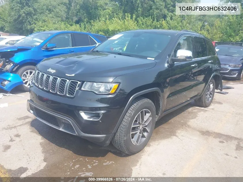 1C4RJFBG3HC632406 2017 Jeep Grand Cherokee Limited 4X4