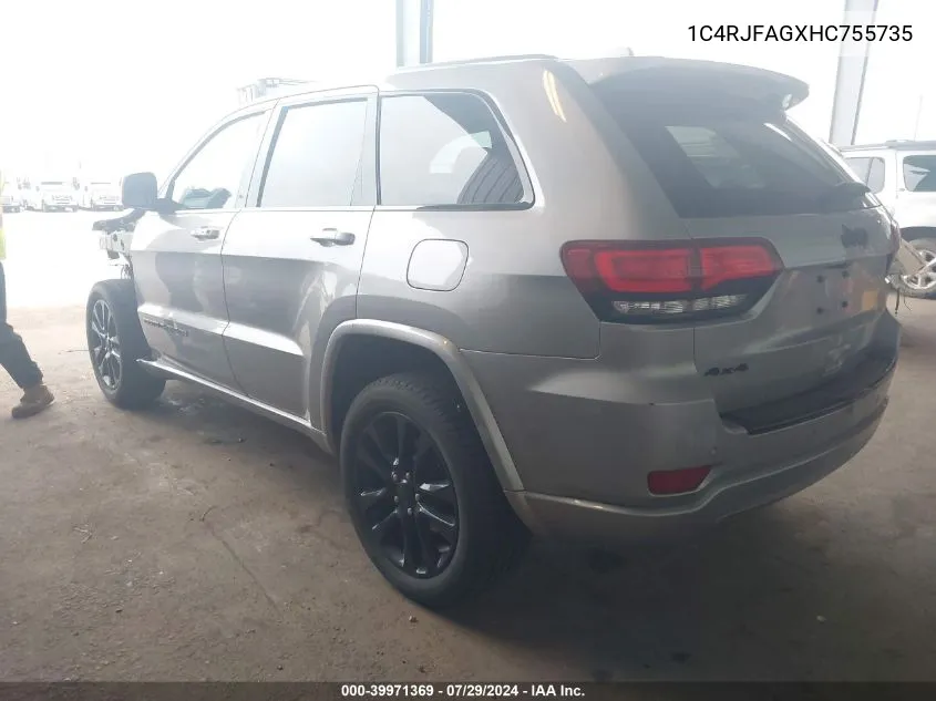 1C4RJFAGXHC755735 2017 Jeep Grand Cherokee Laredo