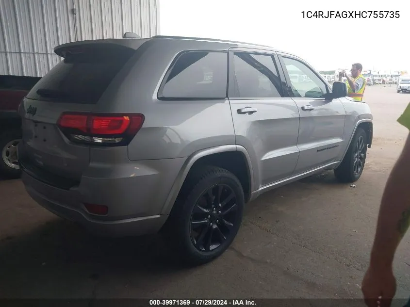 2017 Jeep Grand Cherokee Laredo VIN: 1C4RJFAGXHC755735 Lot: 39971369