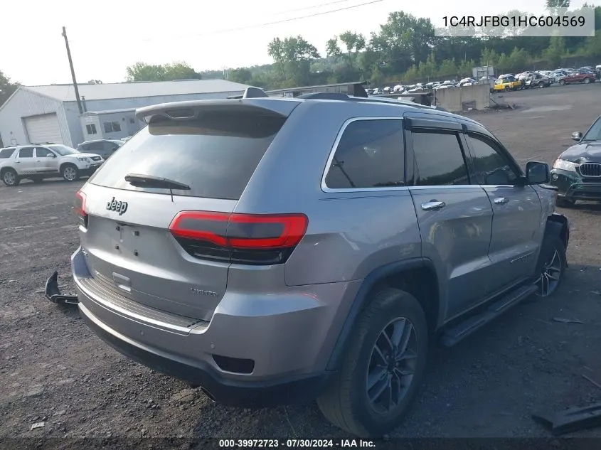 1C4RJFBG1HC604569 2017 Jeep Grand Cherokee Limited 4X4