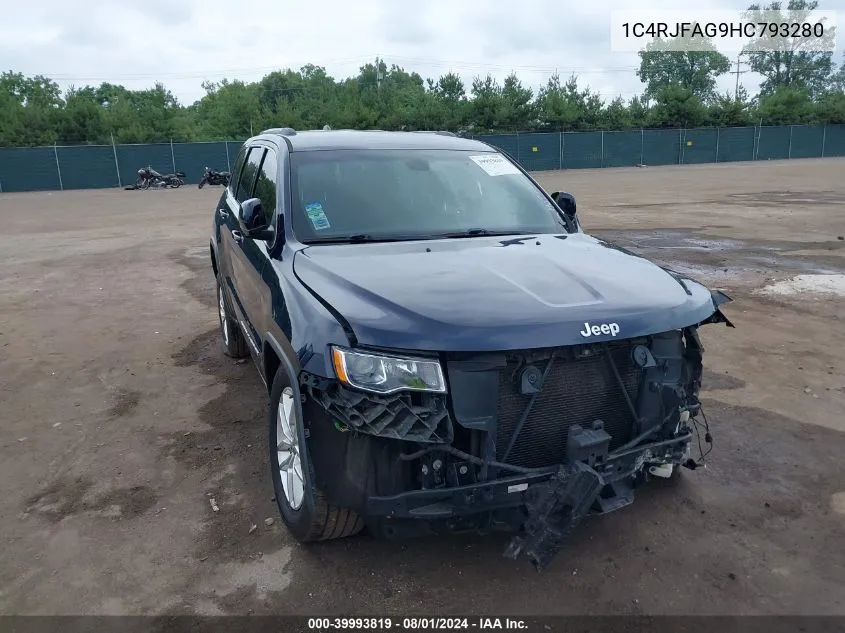 2017 Jeep Grand Cherokee Laredo 4X4 VIN: 1C4RJFAG9HC793280 Lot: 39993819