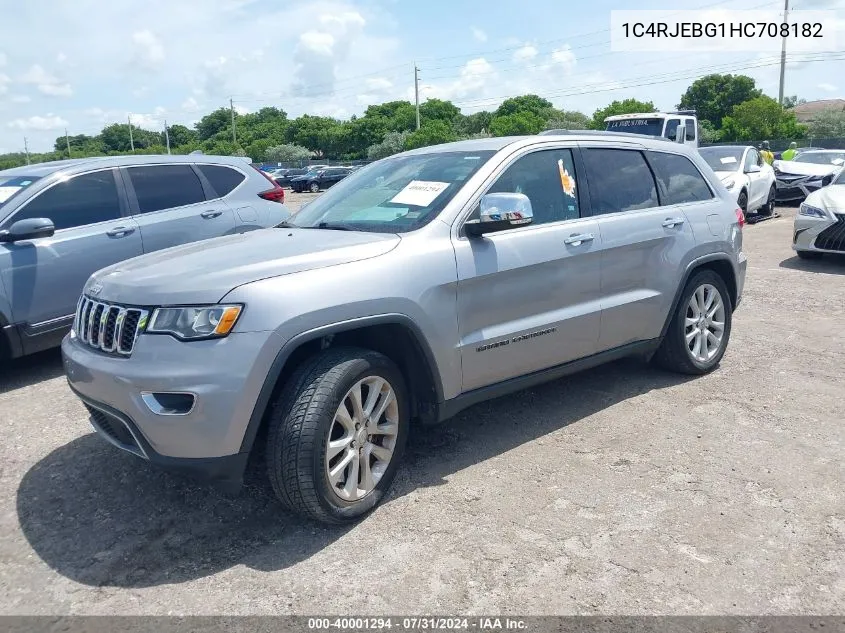 2017 Jeep Grand Cherokee Limited 4X2 VIN: 1C4RJEBG1HC708182 Lot: 40001294