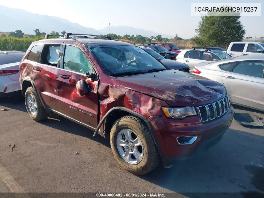 2017 Jeep Grand Cherokee Laredo 4X4 VIN: 1C4RJFAG6HC915237 Lot: 40006402