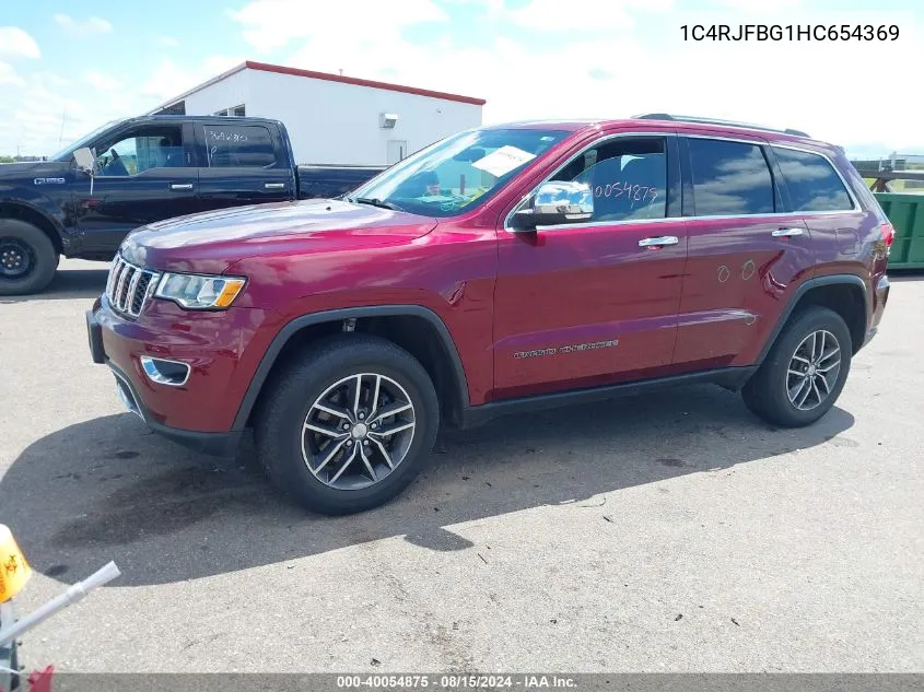 2017 Jeep Grand Cherokee Limited 4X4 VIN: 1C4RJFBG1HC654369 Lot: 40054875