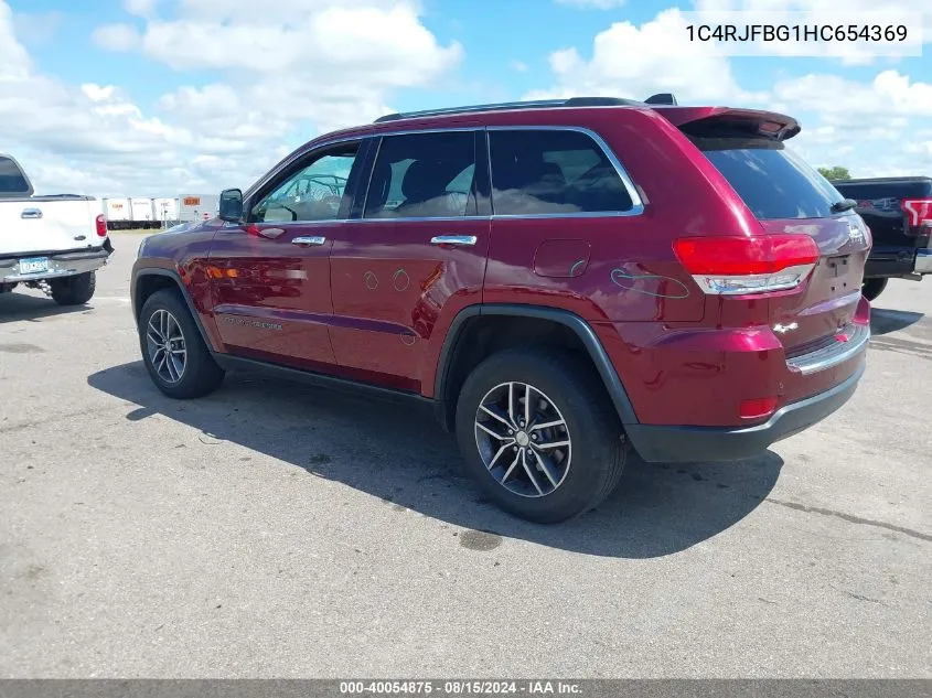 1C4RJFBG1HC654369 2017 Jeep Grand Cherokee Limited 4X4