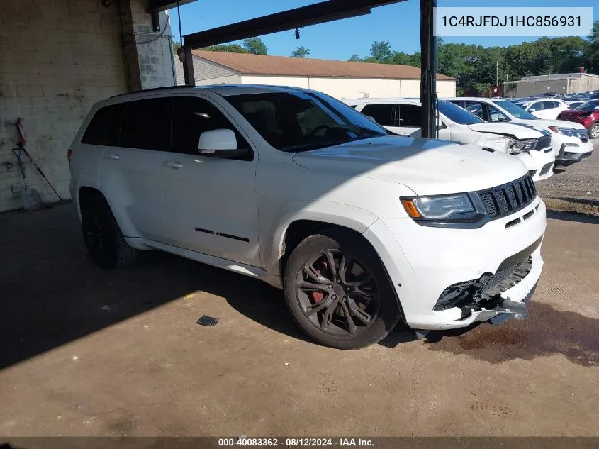 2017 Jeep Grand Cherokee Srt VIN: 1C4RJFDJ1HC856931 Lot: 40083362