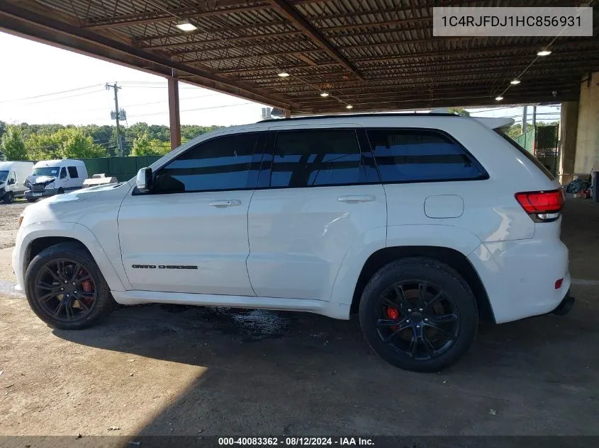 2017 Jeep Grand Cherokee Srt VIN: 1C4RJFDJ1HC856931 Lot: 40083362