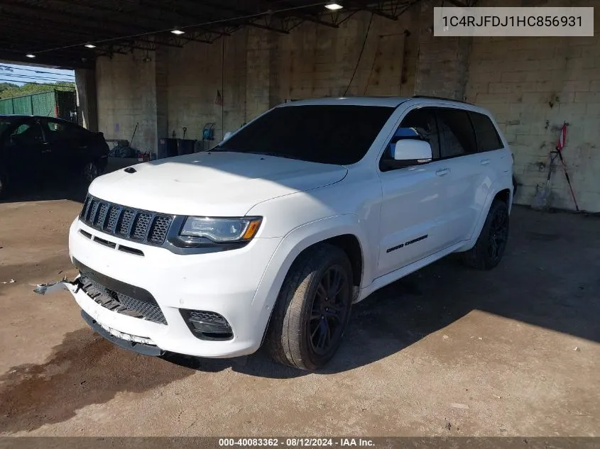 1C4RJFDJ1HC856931 2017 Jeep Grand Cherokee Srt