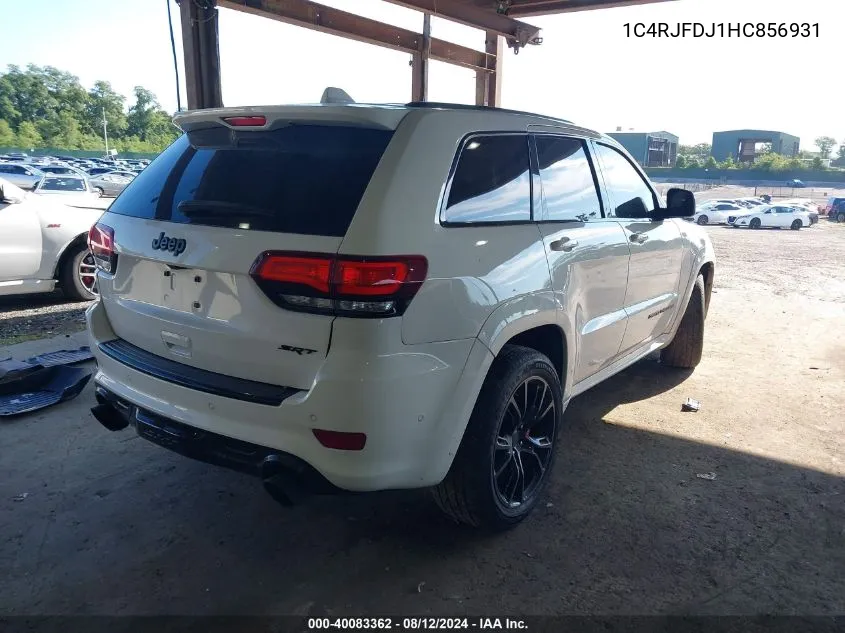 1C4RJFDJ1HC856931 2017 Jeep Grand Cherokee Srt